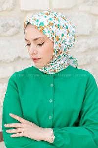 Mint Green Cotton Fabric Straight Shawl