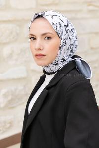 Off White Cotton Fabric Straight Shawl