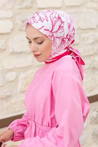 Dark Pink Cotton Fabric Straight Shawl