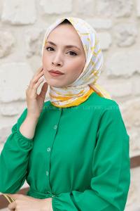 Gold Cotton Fabric Straight Shawl