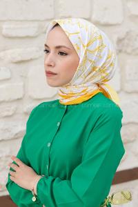 Gold Cotton Fabric Straight Shawl