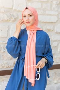 Salmon Combed Fabric Straight Shawl