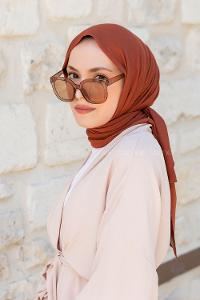 Tile Combed Fabric Straight Scarf