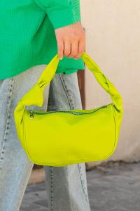 Pistachio Green Buckle Skin Hand Bag Bag