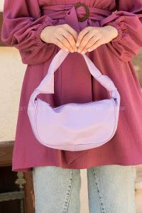 Lilac Buckle Skin Hand Bag Bag