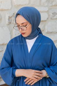 Denim Blue Combed Fabric Straight Scarf