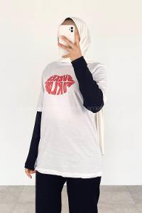 White Crew Neck Short Arm Cotton Printed T-shirt