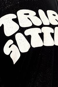 Black Crew Neck Short Arm Cotton Printed T-shirt