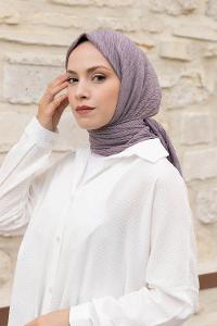 Lilac Crepe Fabric Straight Scarf