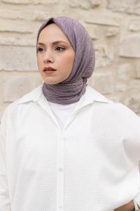 Lilac Crepe Fabric Straight Scarf