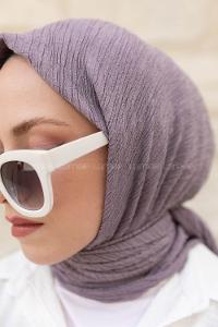 Lilac Crepe Fabric Straight Scarf