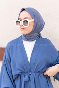 Modalamelif Pano Pamuk Eşarp İndigo