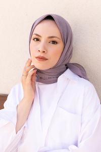 Modalamelif Pano Pamuk Eşarp Leylak