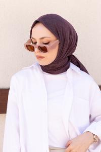 Modalamelif Pano Pamuk Eşarp Mürdüm