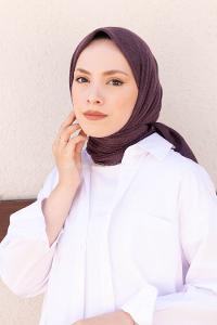 Modalamelif Pano Pamuk Eşarp Mürdüm