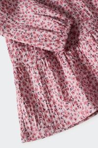 Rose Crew Neck Cotton Printed Dresess