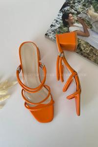 Orange Heeled Shoes