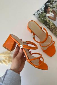 Orange Heeled Shoes