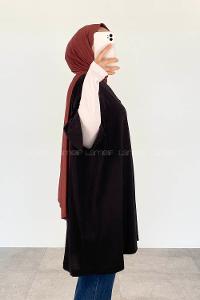 Black Crew Neck Half Arm Arm Unprinted T-shirt