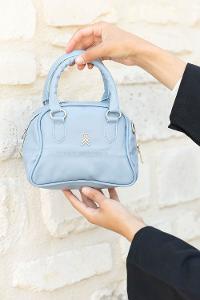 Ice Blue Buckle Skin Hand Bag Bag