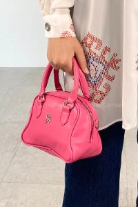 Pink Buckle Skin Hand Bag Bag