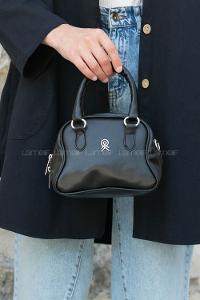 Black Buckle Skin Hand Bag Bag