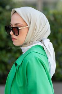 Water Green Wool Printed Scarf