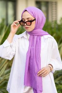 Lavender Cotton Fabric Straight Shawl