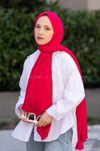 Pink Cotton Fabric Straight Shawl