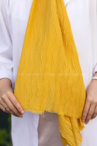 Yellow Cotton Fabric Straight Shawl