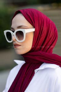 Sour Cherry Cotton Fabric Straight Shawl