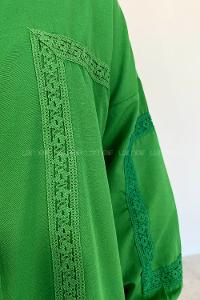 Green-1 Shirt Collar Long Arm Cotton Unprinted Shirt
