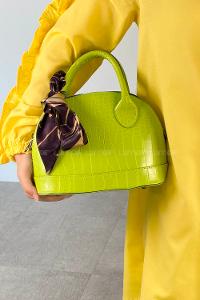 Pistachio Green With Suspenders Skin Hand Bag Bag