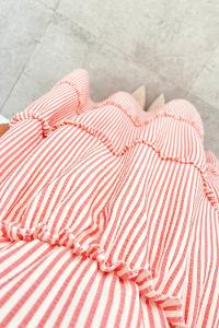 Pink Crew Neck Cotton Printed Dresess