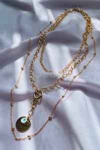 Gold Gold Straight Necklace