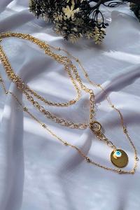 Gold Gold Straight Necklace