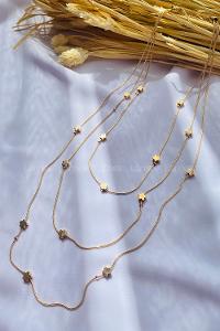 Gold Gold Straight Necklace