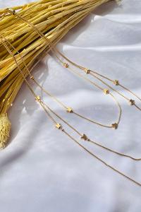 Gold Gold Straight Necklace