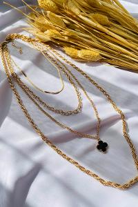 Gold Gold Straight Necklace