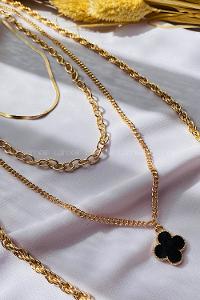 Gold Gold Straight Necklace