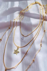 Gold Gold Straight Necklace