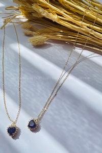 Purble Gold Straight Necklace