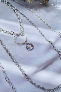Silver Silver Straight Necklace