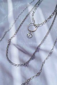 Silver Silver Straight Necklace