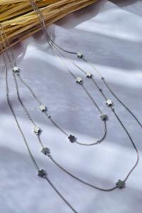 Silver Gold Straight Necklace