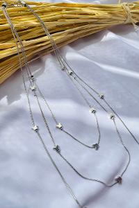 Silver Gold Straight Necklace