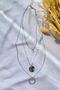 Silver Gold Drop Necklace