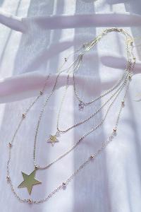 Silver Gold Straight Necklace