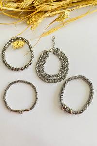 Silver Belted Gold Straight Wristband