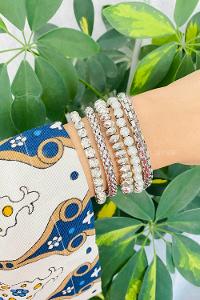 Silver Belted Gold Straight Wristband